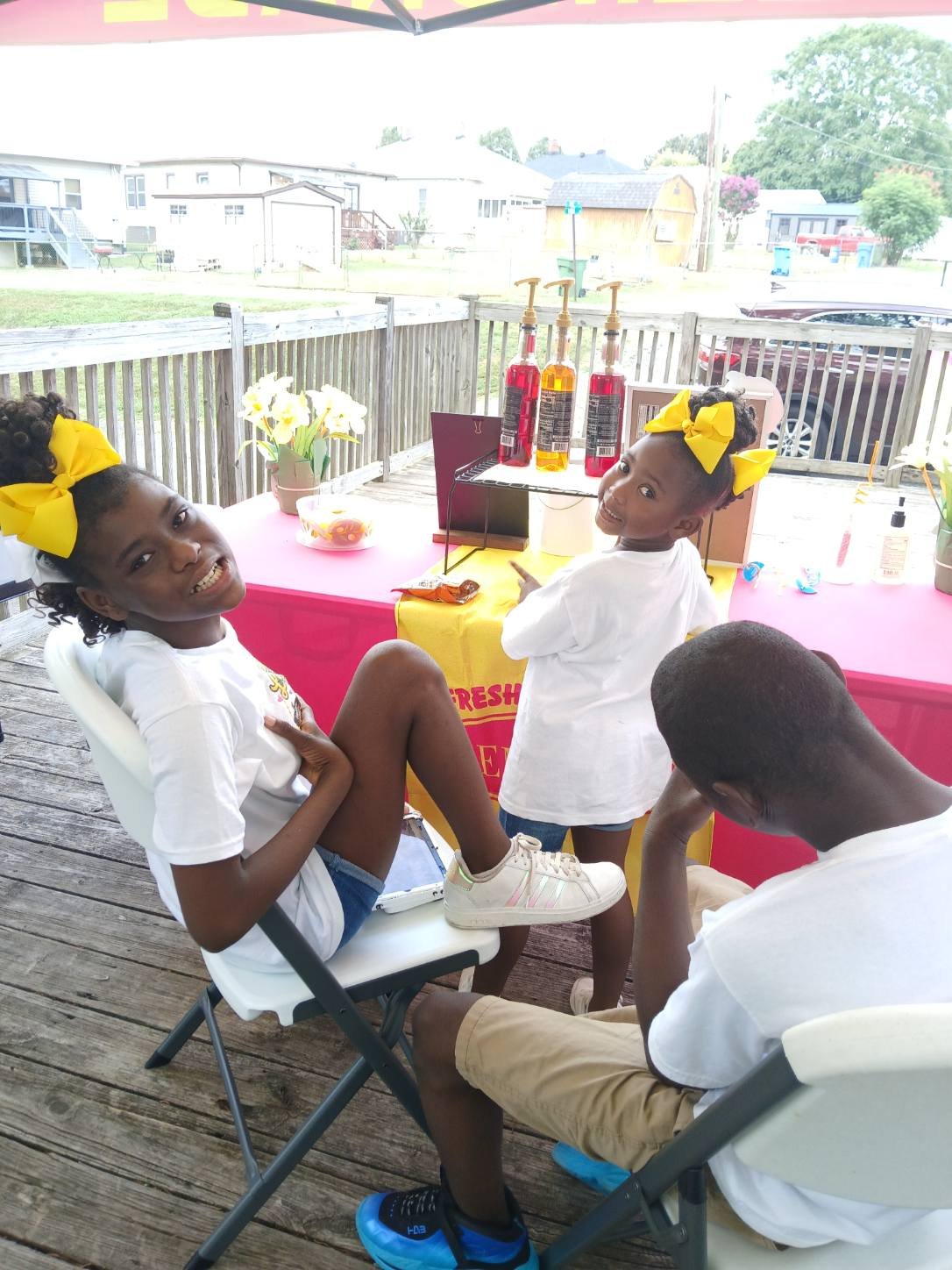 Legend and Grace at a Legendary Lemonades stand