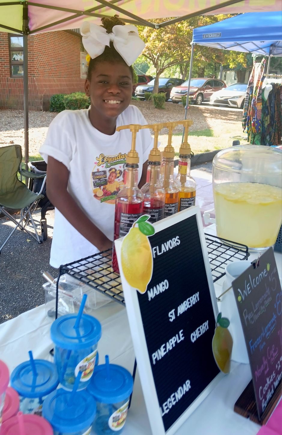Legendary Lemonades stand with flavor signage