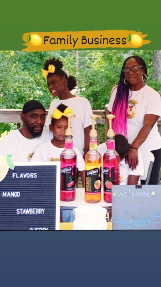 The Legendary Lemonades family together at the stand